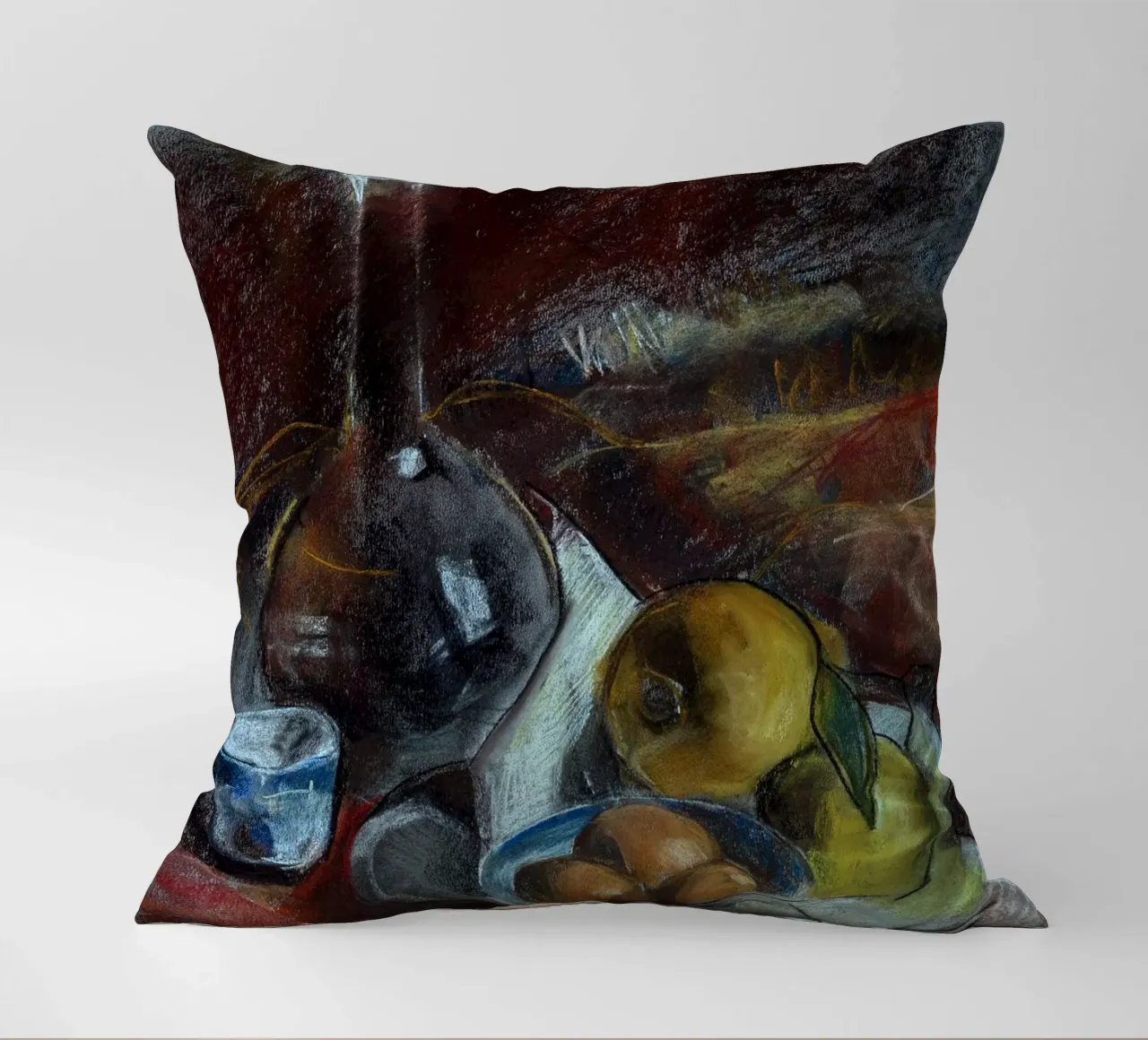 Pastel Drawing Still Life cuscino da Stoian Hitrov