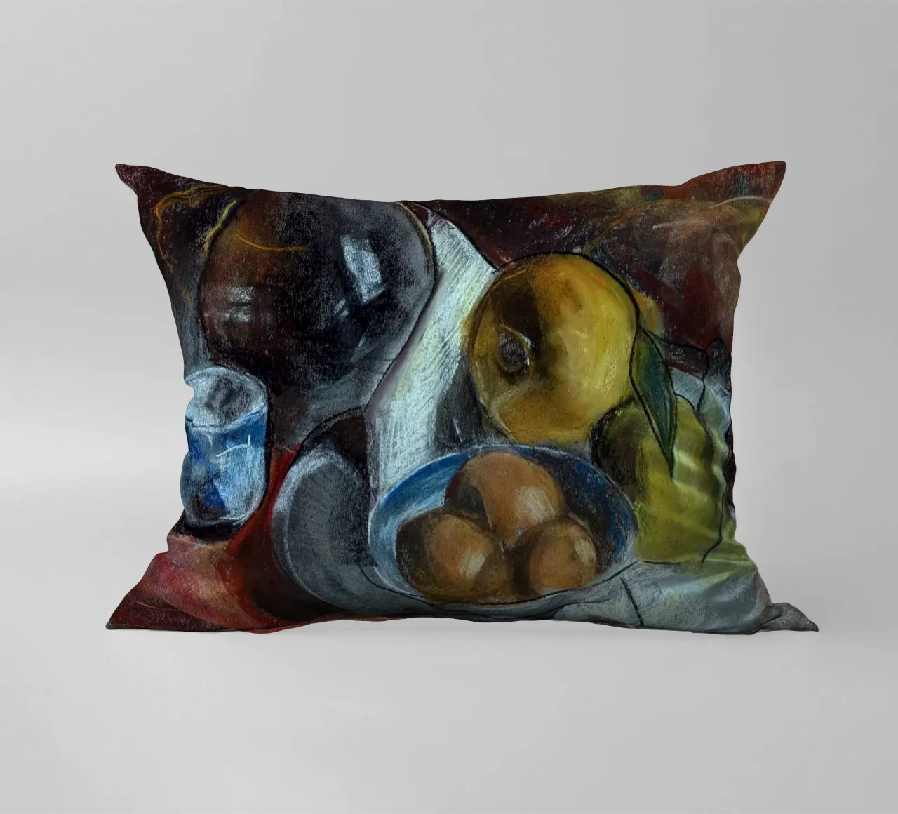 Pastel Drawing Still Life cuscino da Stoian Hitrov