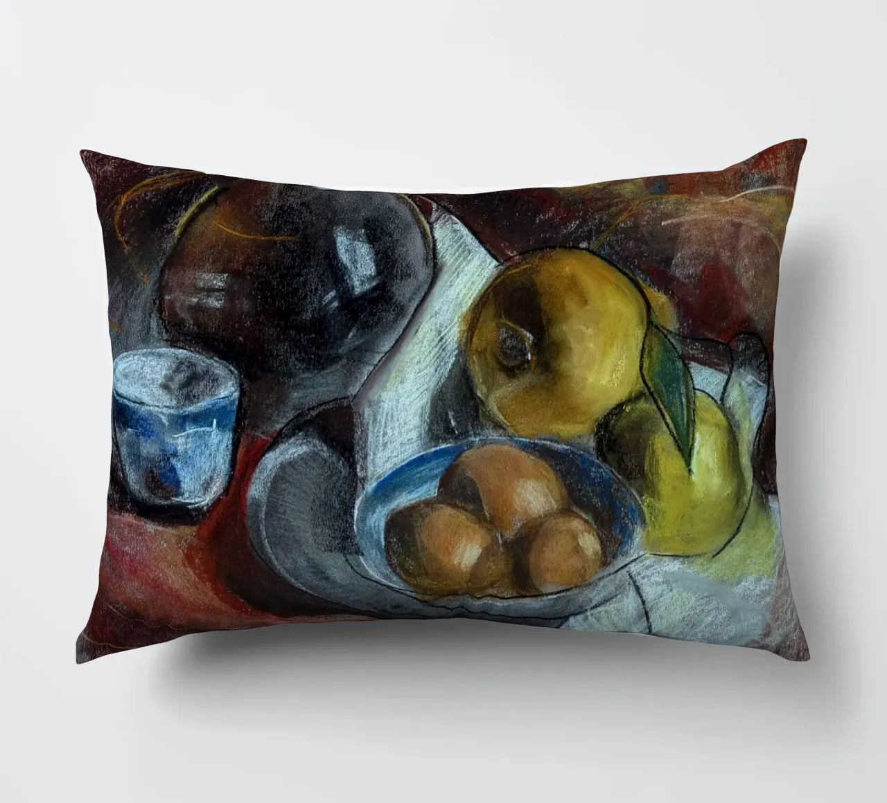 Pastel Drawing Still Life cuscino da Stoian Hitrov