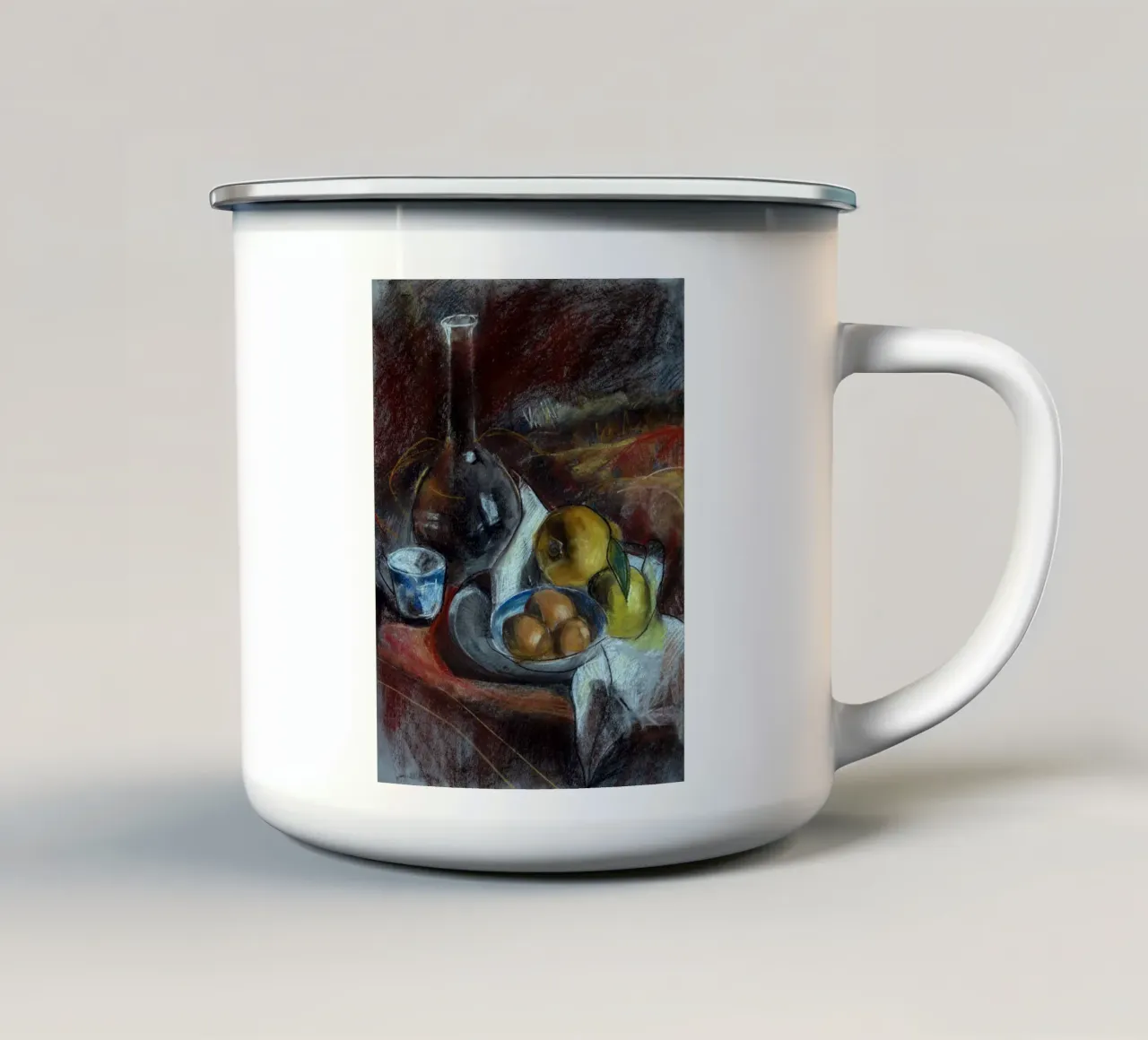 Pastel Drawing Still Life tazza in smalto da Stoian Hitrov