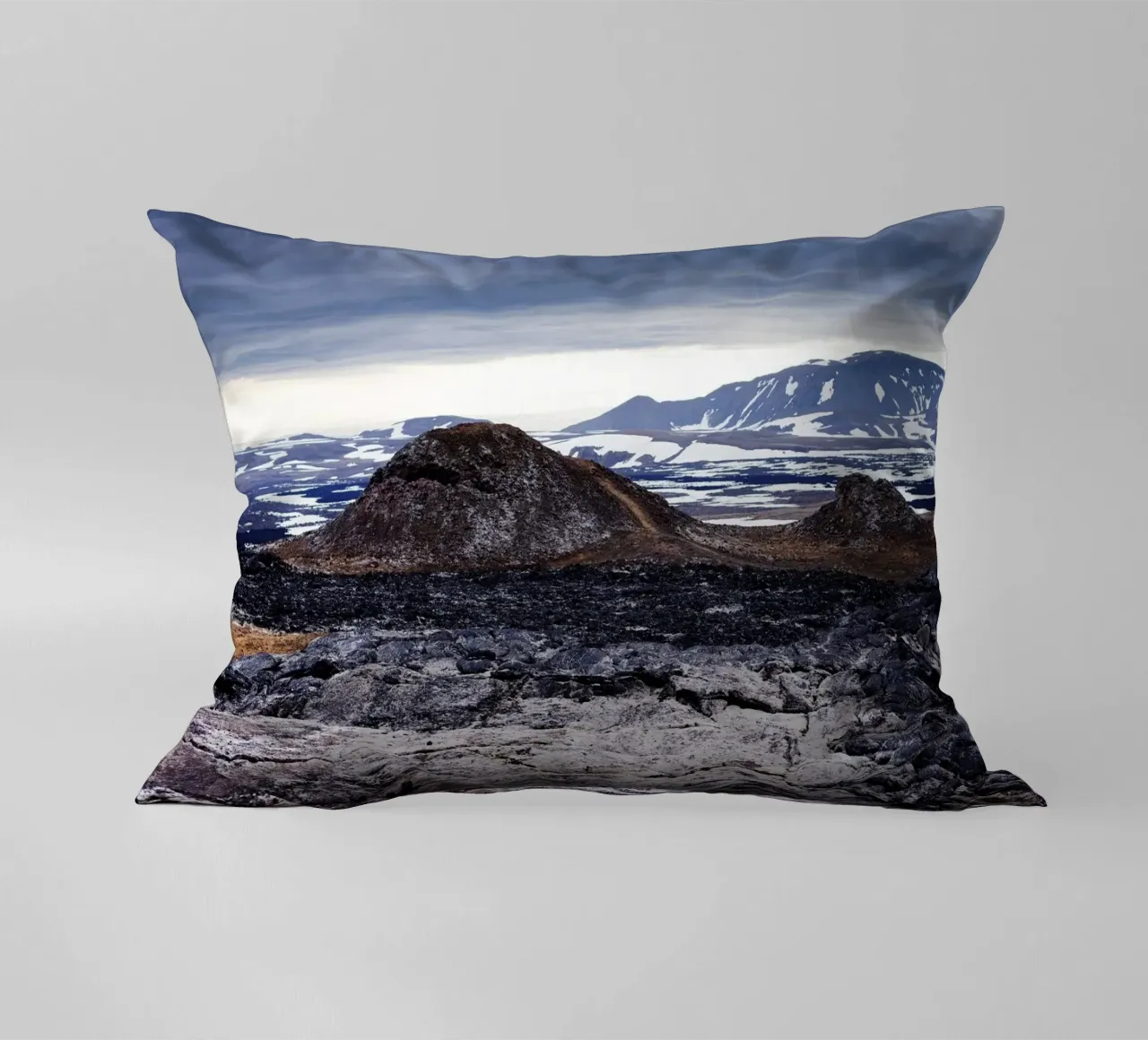 Vulkan in Island cuscino da fotokunst