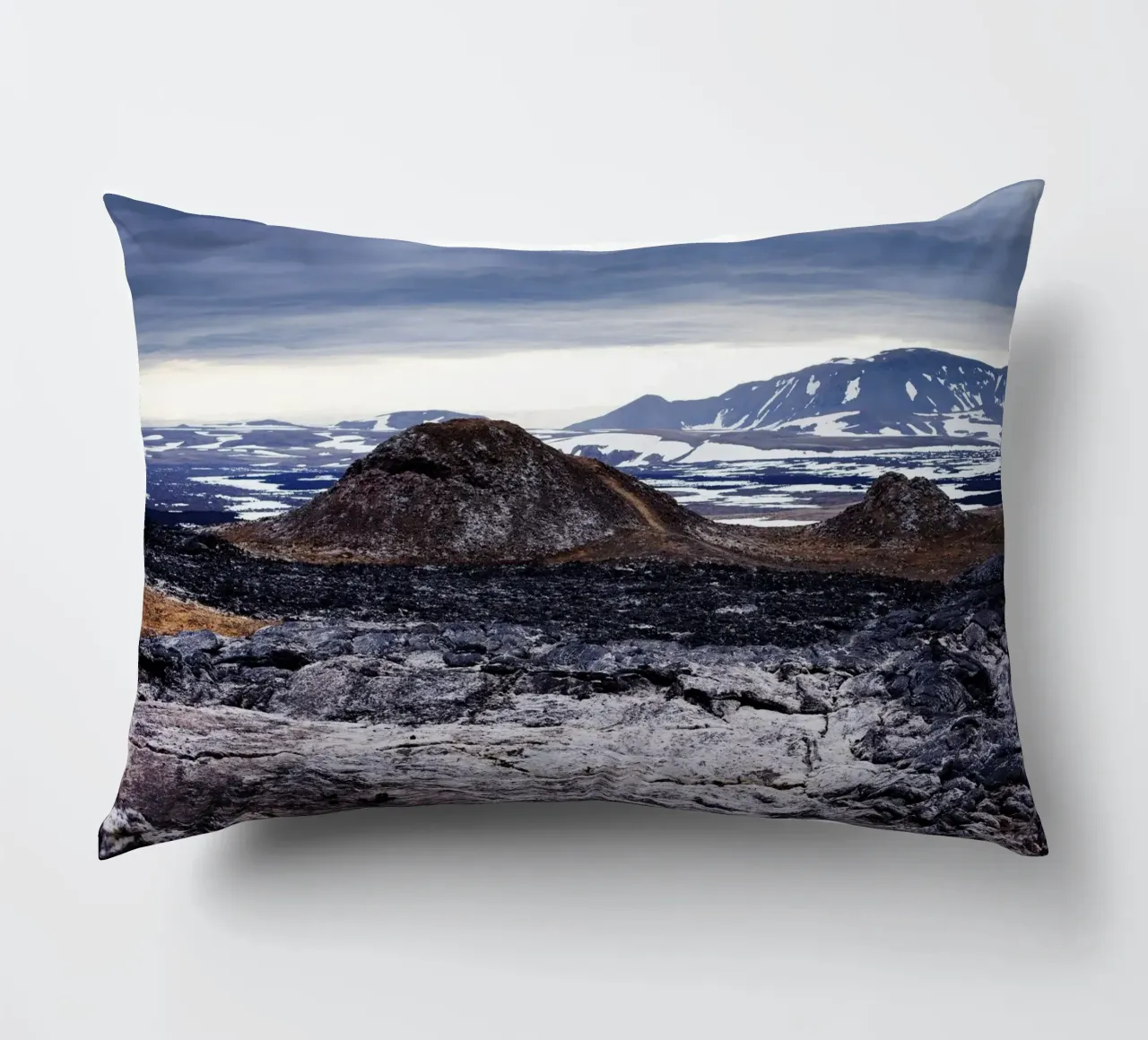 Vulkan in Island cuscino da fotokunst