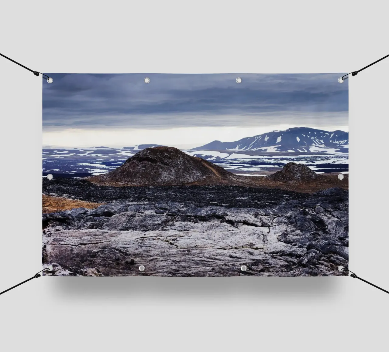 Vulkan in Island telo in pvc da fotokunst