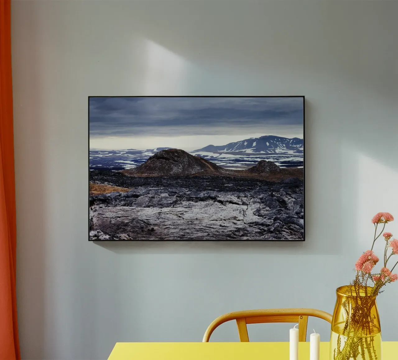 Vulkan in Island plexiglass da fotokunst