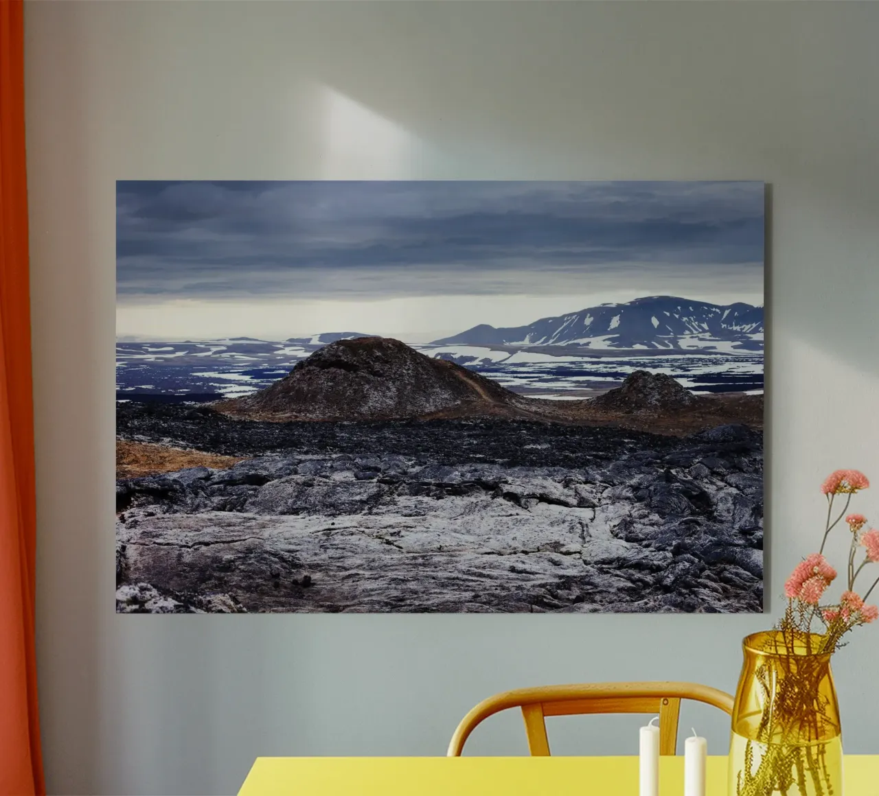 Vulkan in Island alluminio dibond da Simon Koy