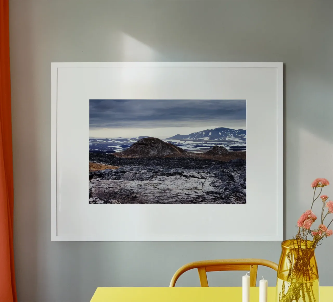 Vulkan in Island carta hahnemühle da fotokunst