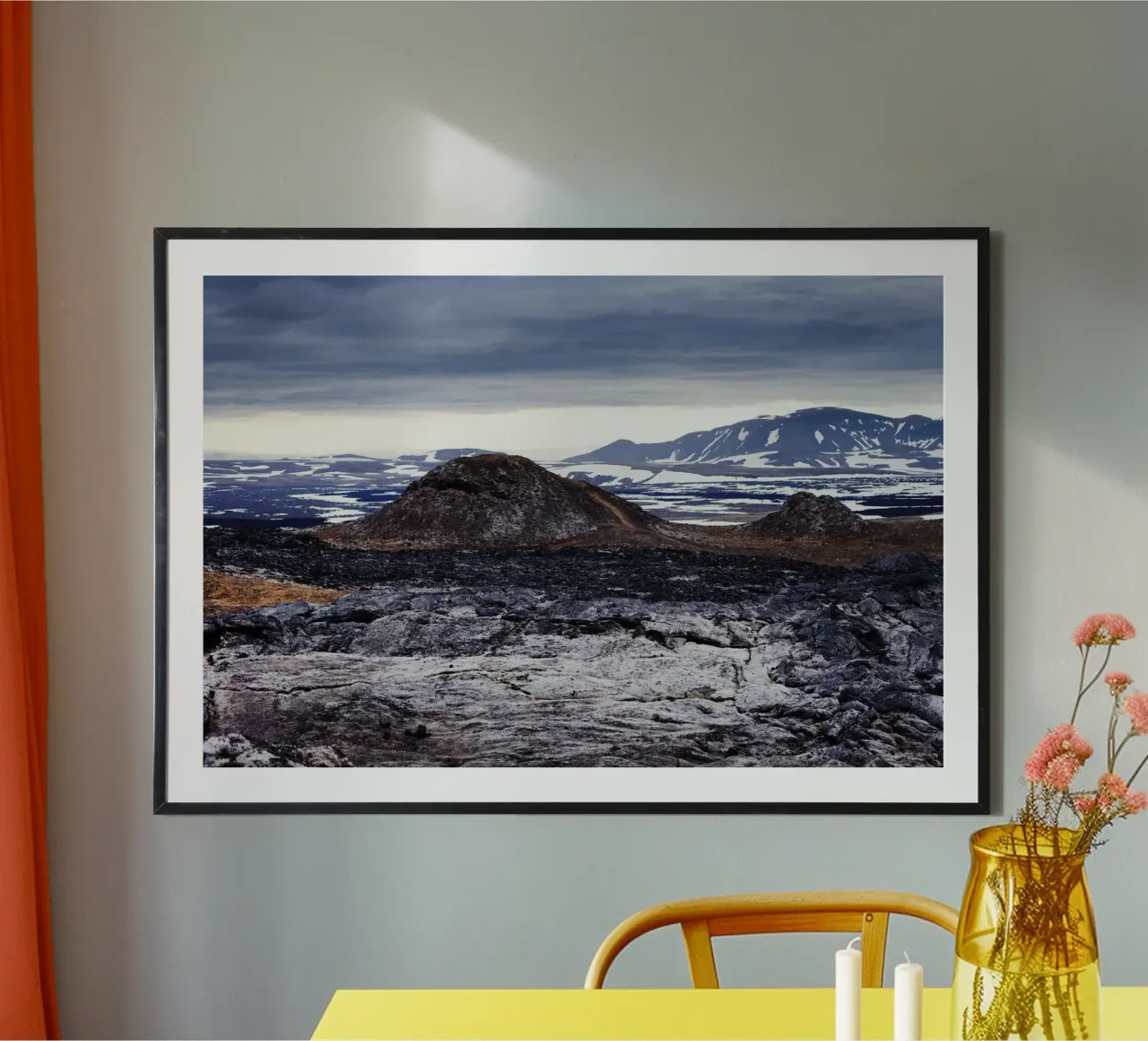 Vulkan in Island carta hahnemühle da Simon Koy