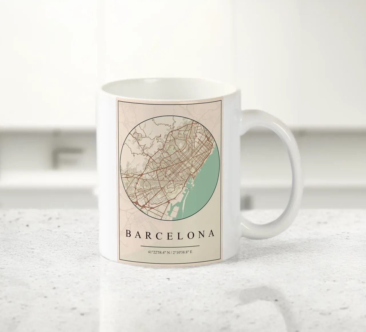 Barcellona tazza in ceramica da mesa
