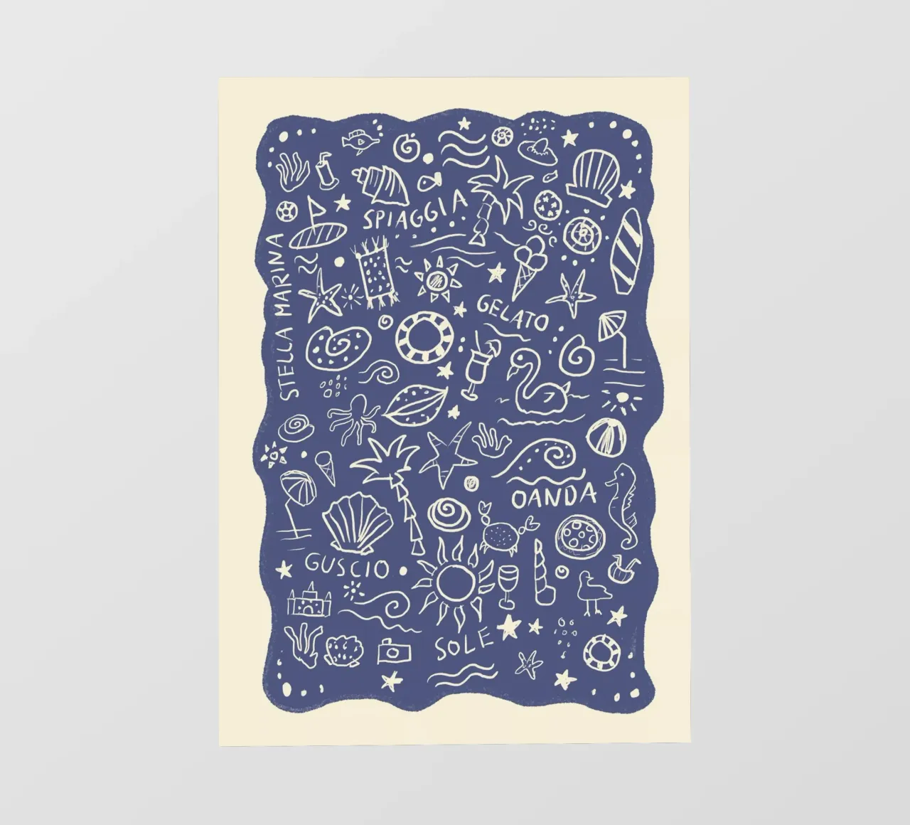 Strandcollage Blau telo in pvc da Studio Dolci