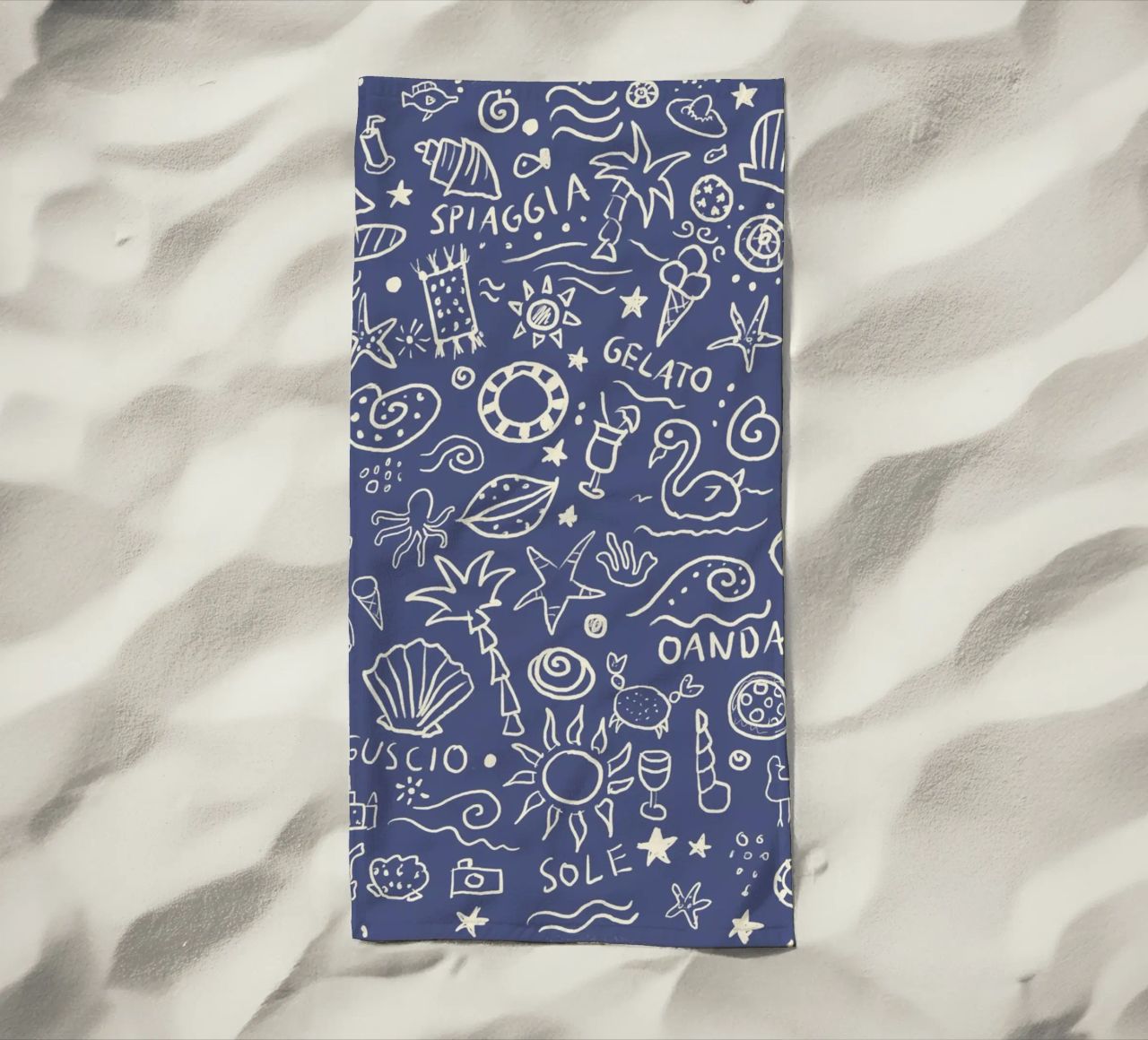 Strandcollage Blau serviette de plage de Studio Dolci
