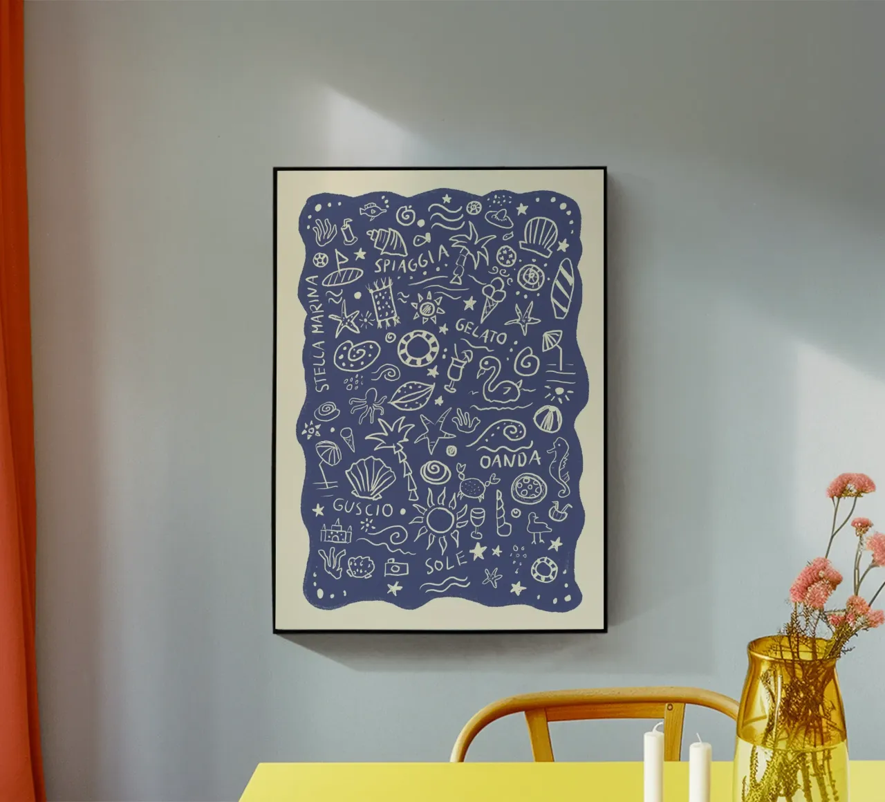 Strandcollage Blau plexiglass da Studio Dolci