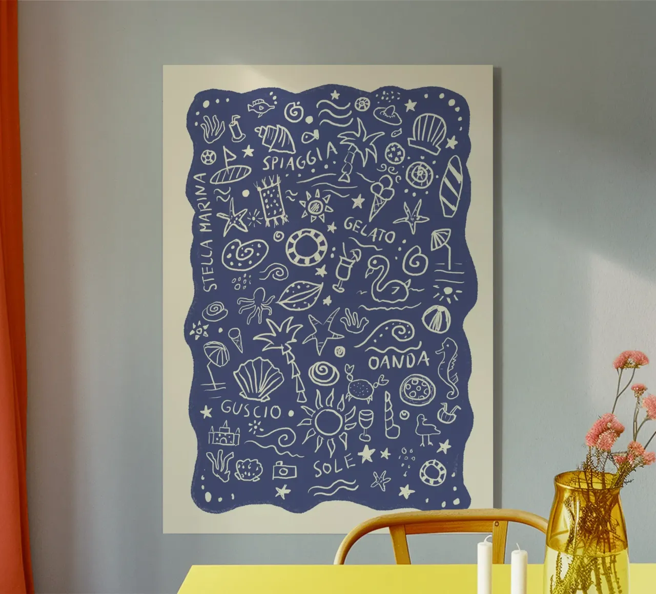 Strandcollage Blau plexiglass da Studio Dolci