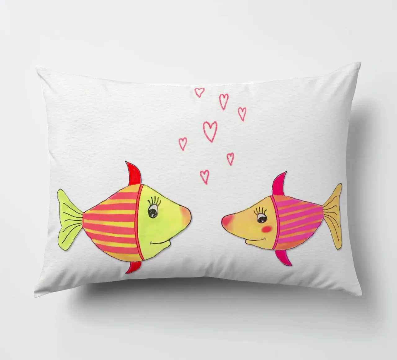 Pesci in amore cuscino da Farbwelten
