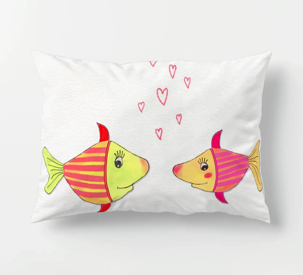 Pesci in amore cuscino da Farbwelten