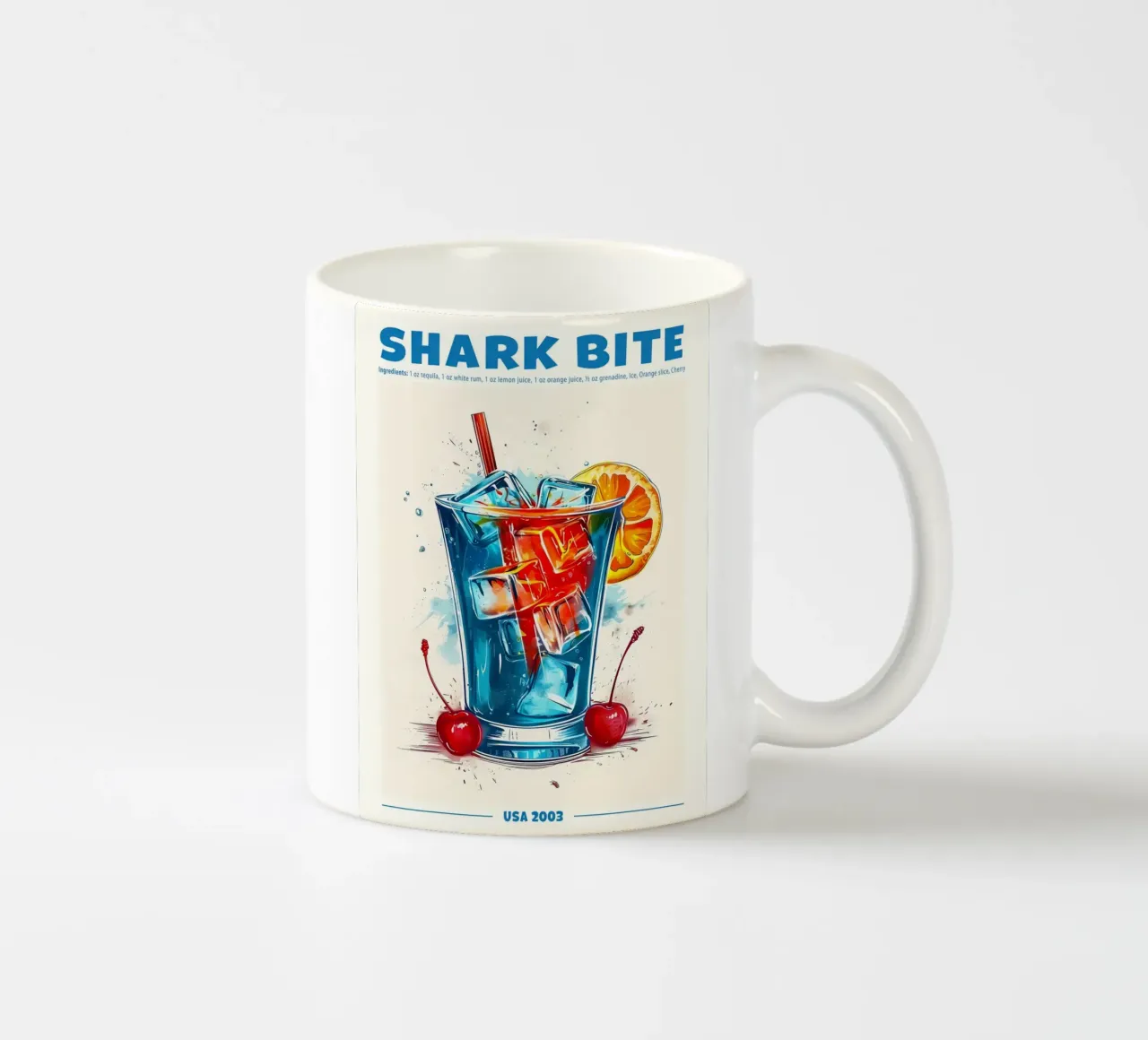 Shark Bite, USA 2003 tazza in ceramica da janetlynn