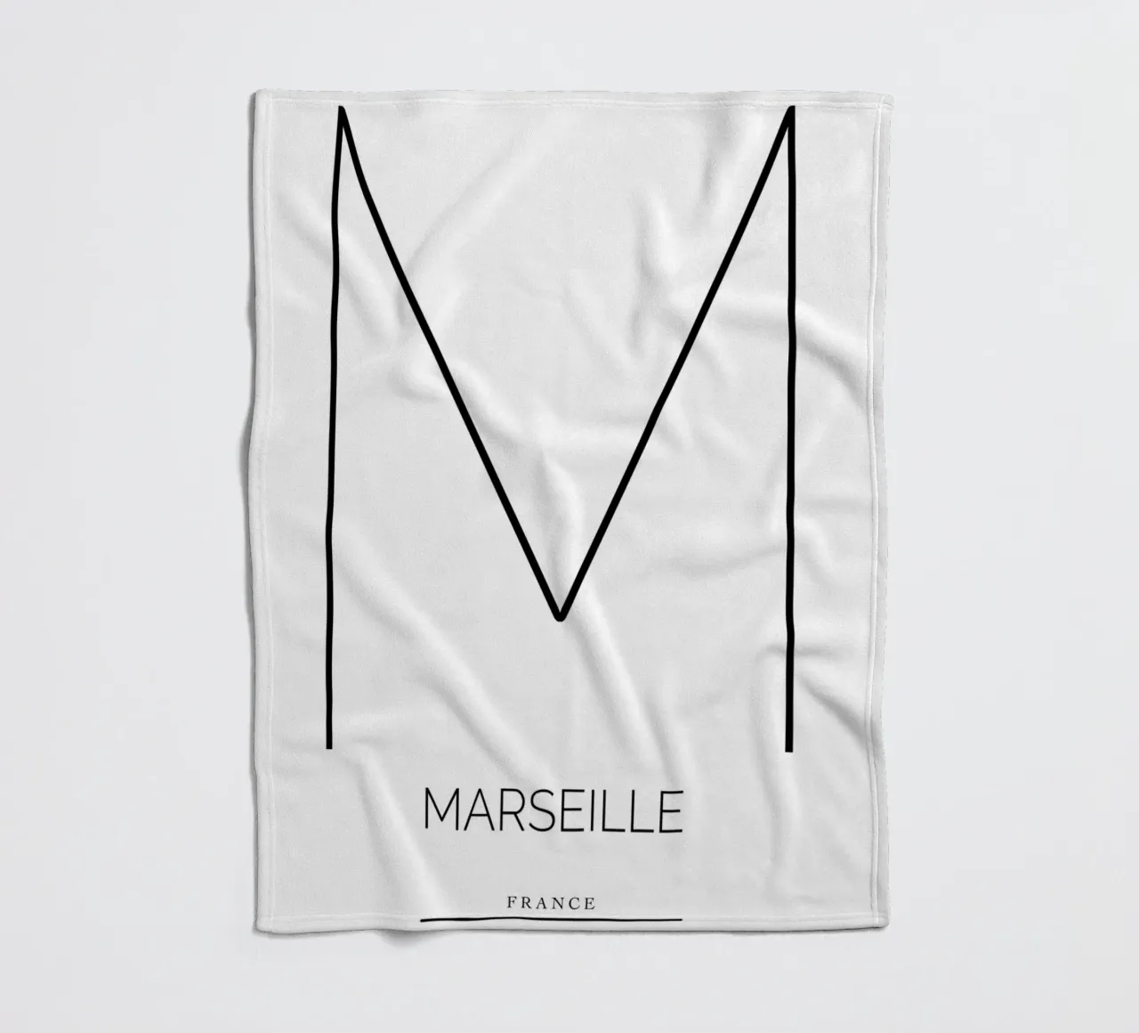 MARSEILLE - blanc fleece blanket by CityLights