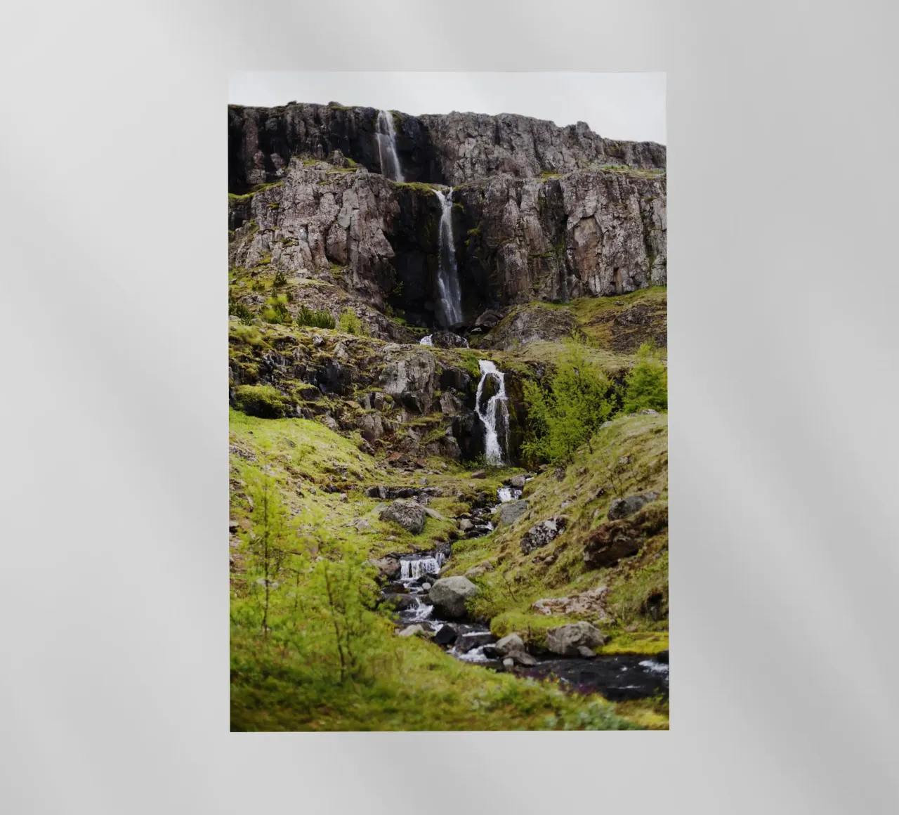 Cascata in Islanda pellicola backlit da fotokunst