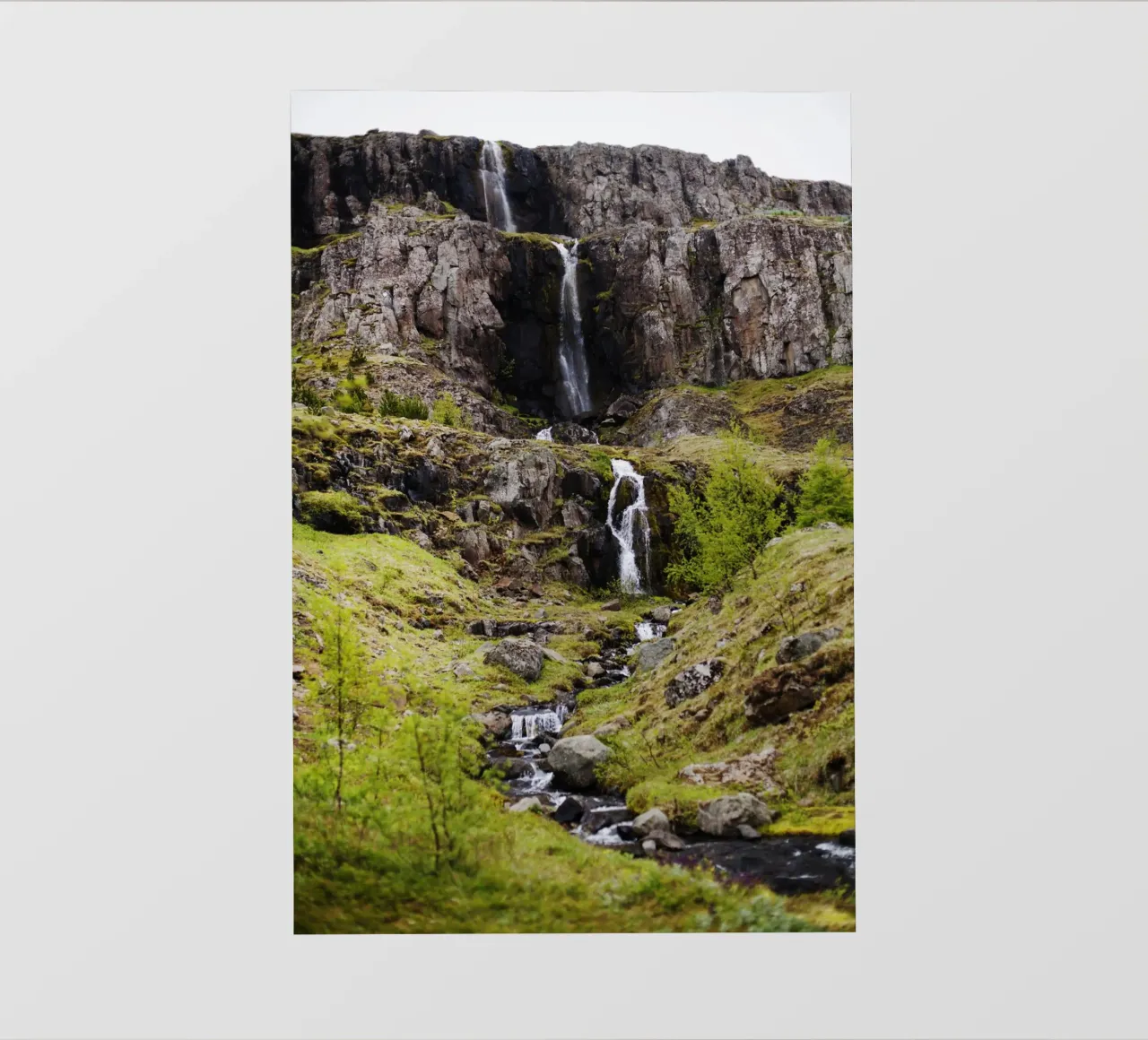 Cascata in Islanda pellicola backlit da fotokunst