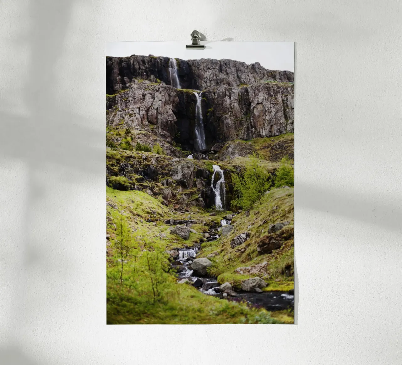 Cascata in Islanda carta hahnemühle da Simon Koy