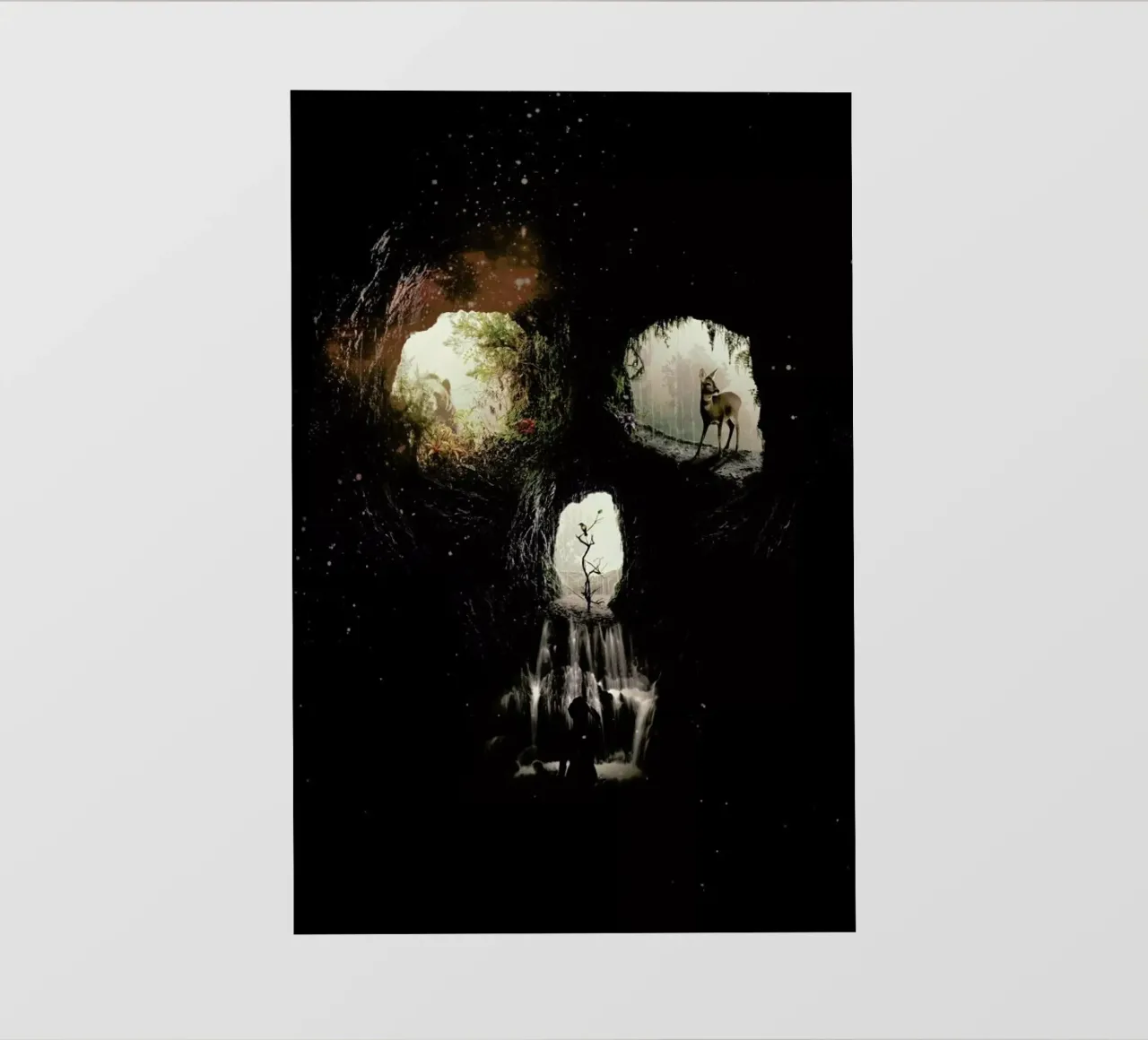 Cave Skull pellicola backlit da Ali Gulec
