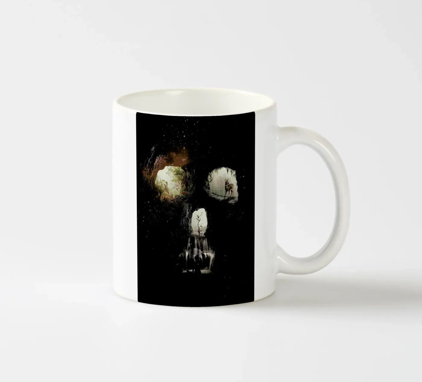 Cave Skull ceramic mug by Ali Gulec
