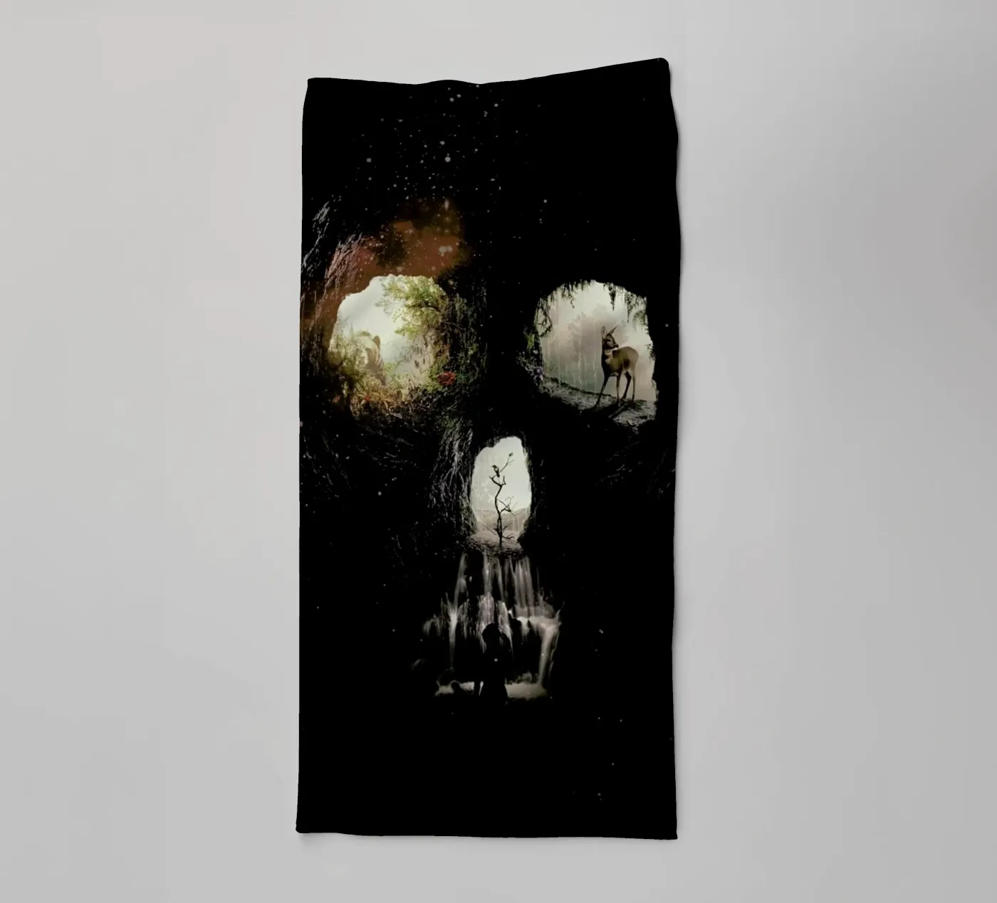 Cave Skull towel by Ali Gulec