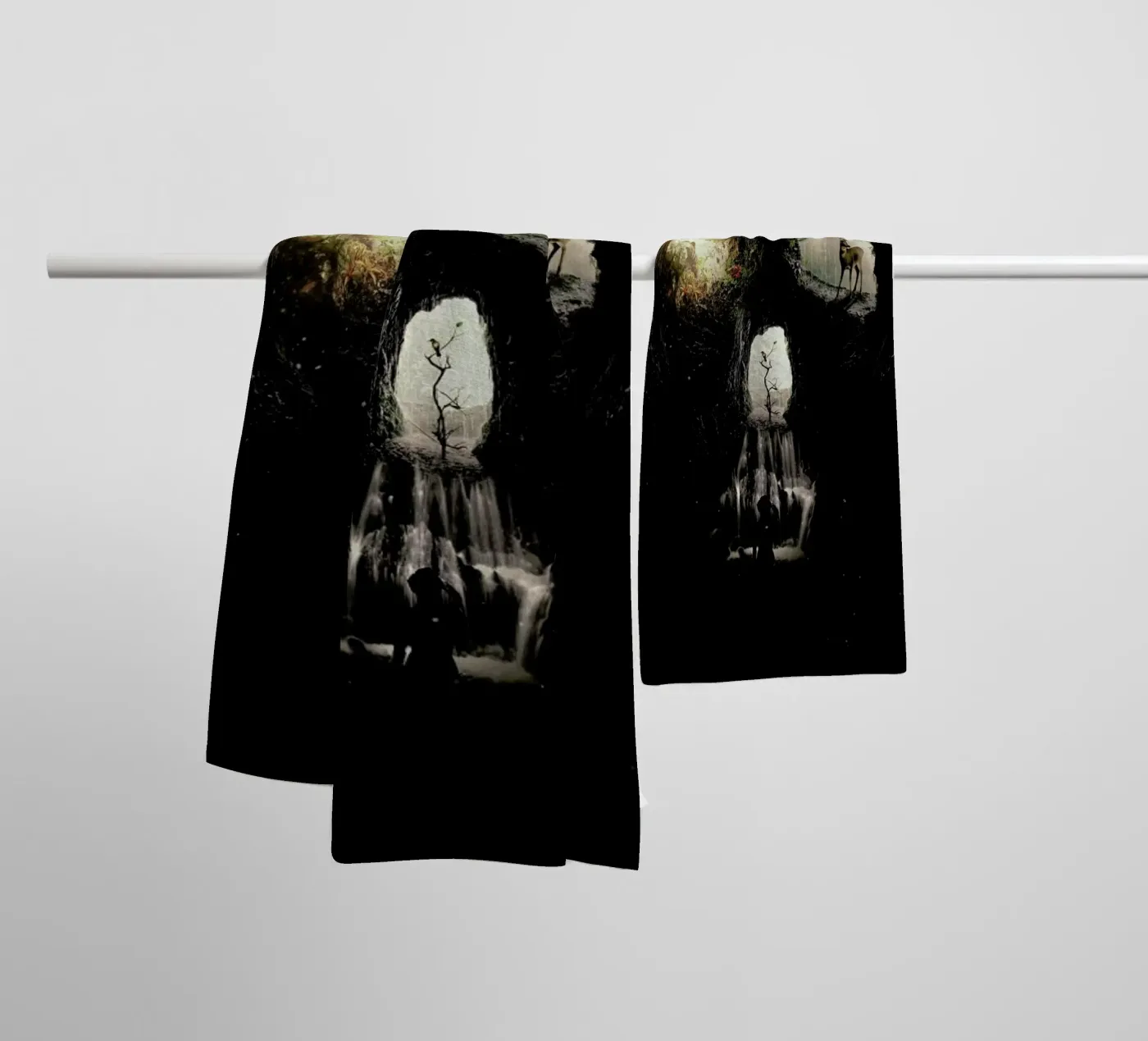 Cave Skull towel by Ali Gulec