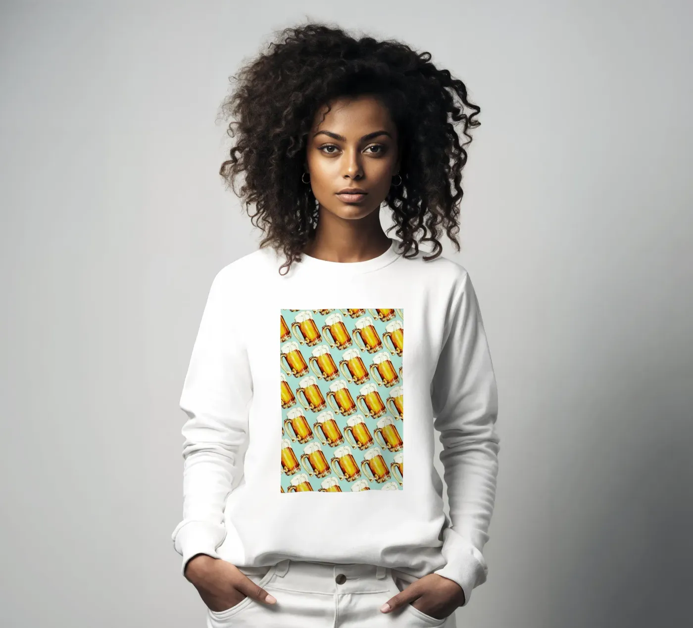 Beer Pattern felpa da Kelly Gilleran