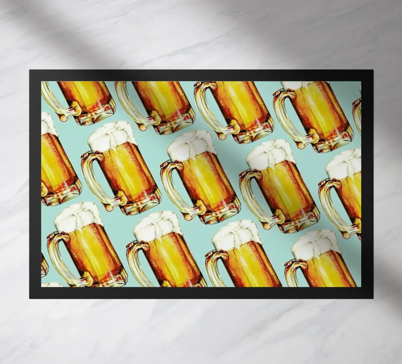 Beer Pattern doormat by Kelly Gilleran