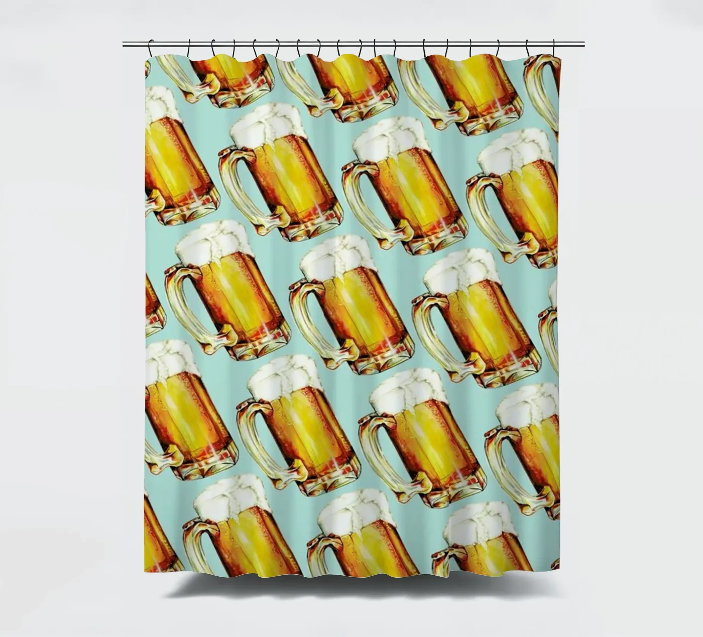 Beer Pattern douchegordijn van Kelly Gilleran