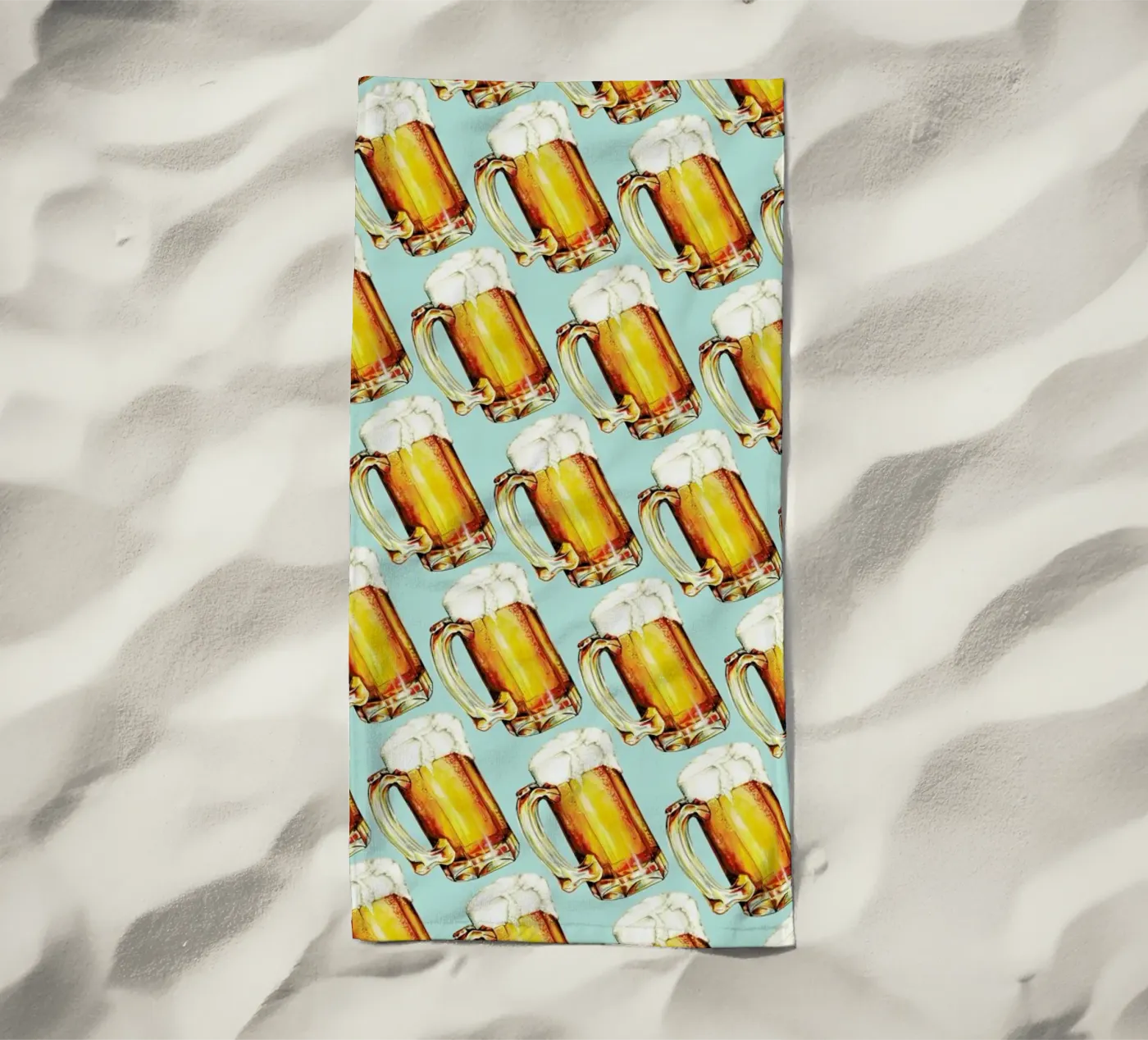 Beer Pattern strandhanddoek van Kelly Gilleran
