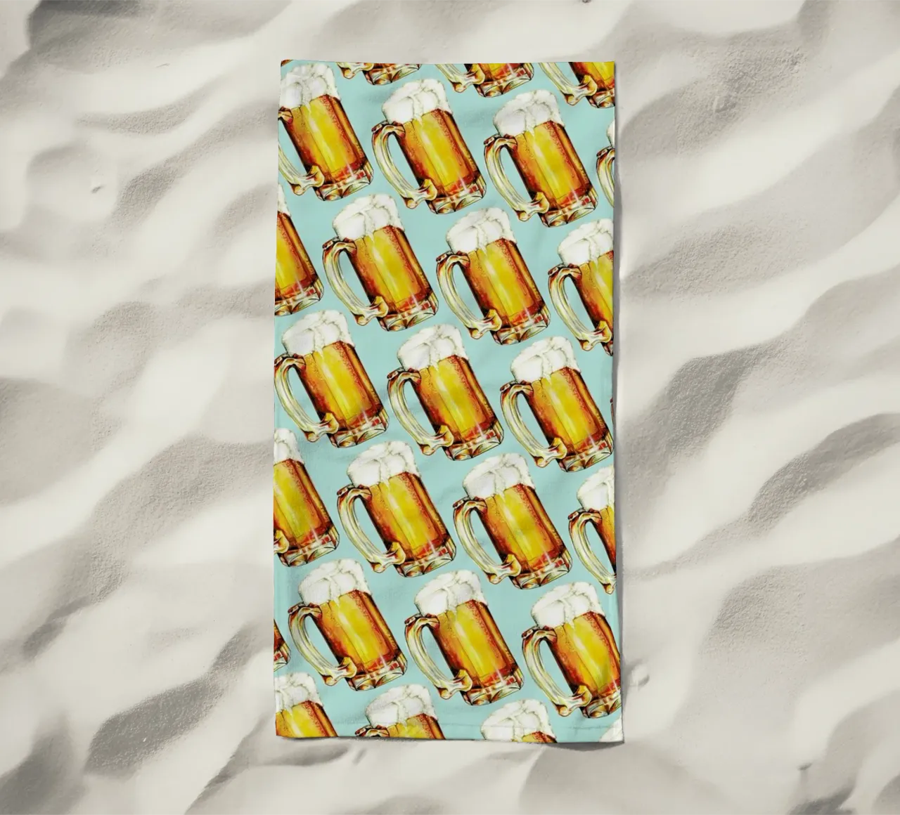 Beer Pattern telo mare da Kelly Gilleran