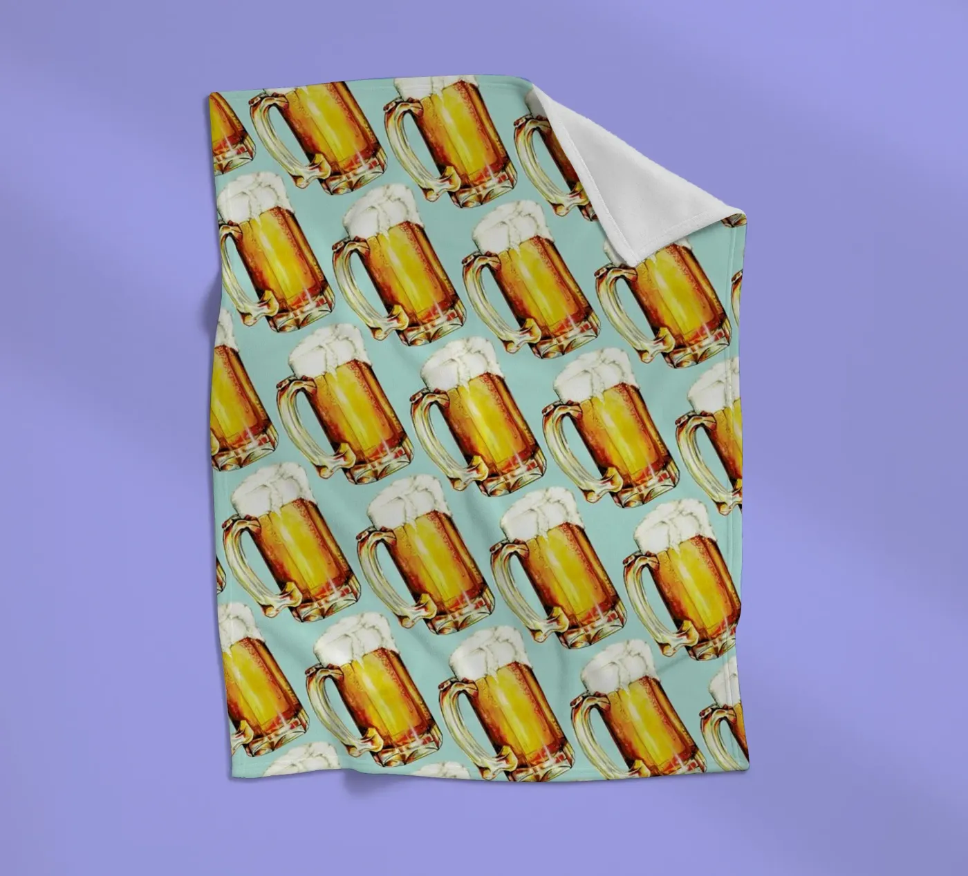 Beer Pattern fleecedeken van Kelly Gilleran
