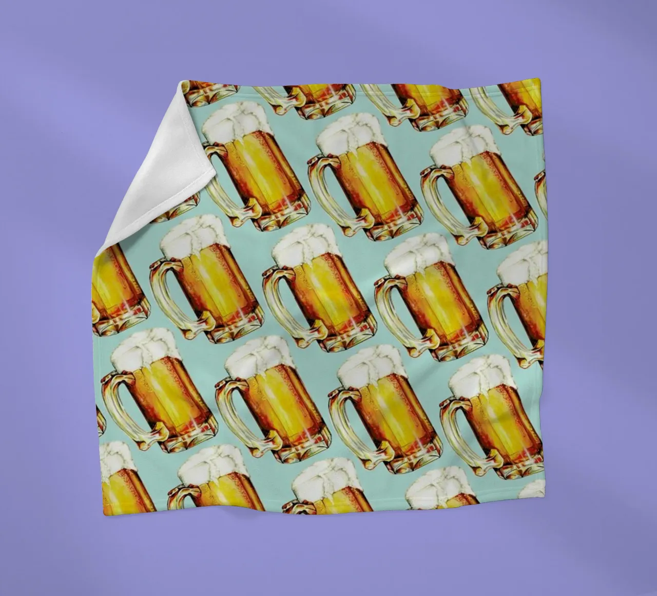 Beer Pattern fleecedeken van Kelly Gilleran