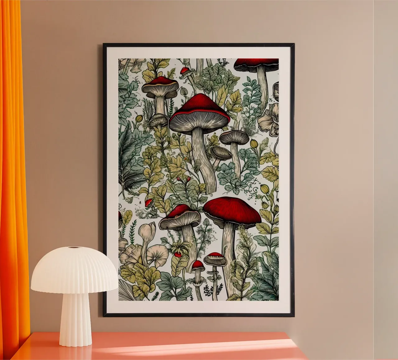 Funghi e vita forestale B carta hahnemühle da Justyna Jaszke JBJart