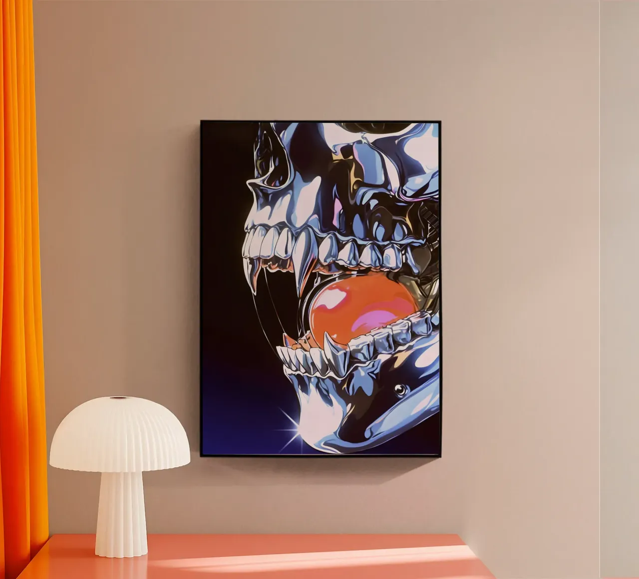 Metallic Skull plexiglass da Type & Tape
