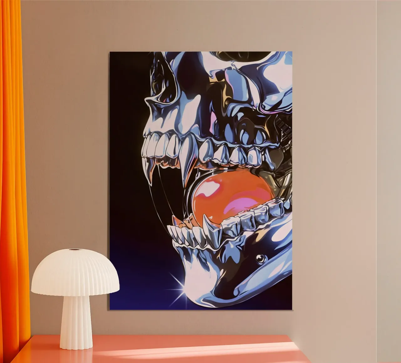 Metallic Skull alluminio dibond da Type & Tape