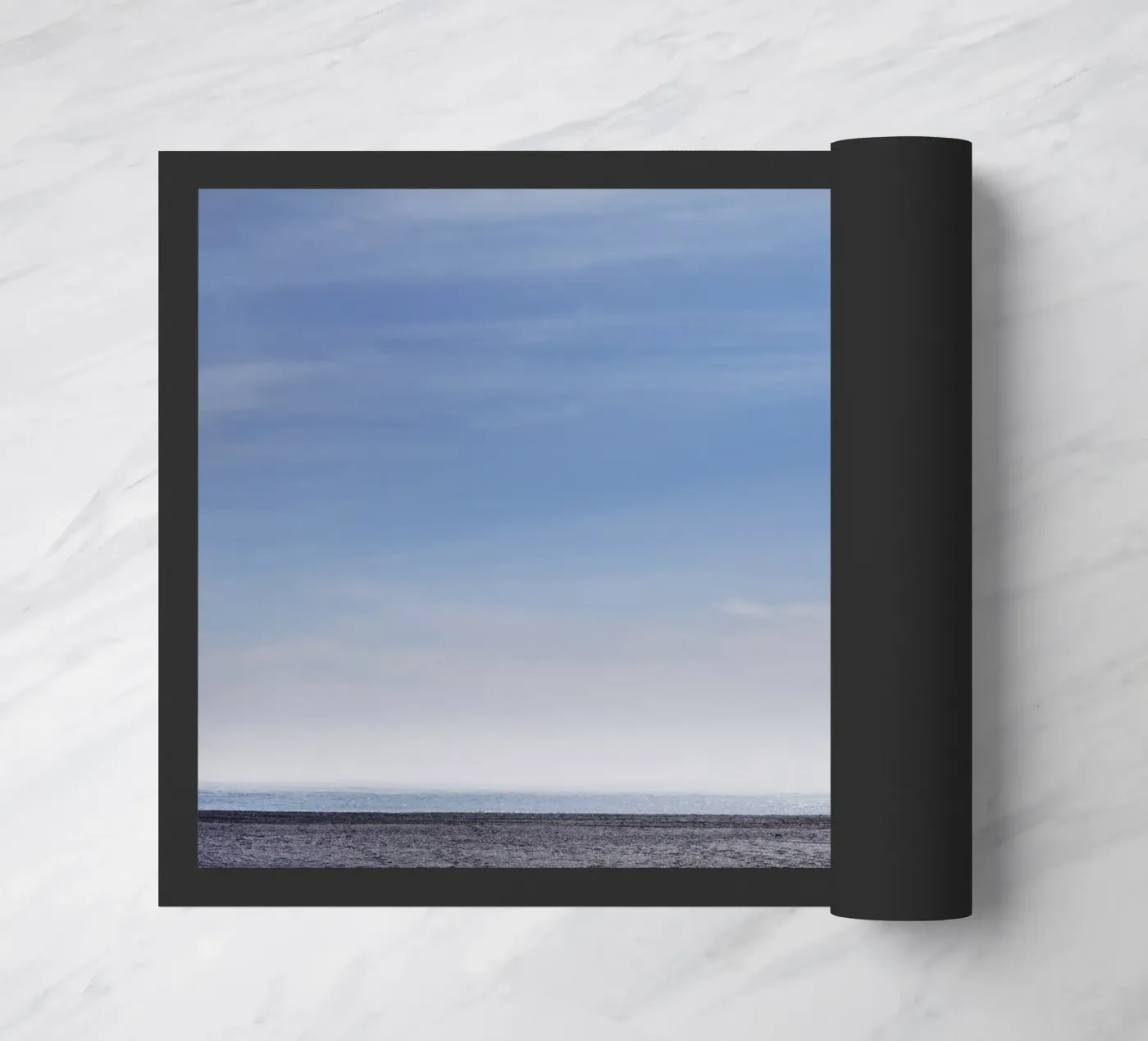 Strand in eiland deurmat van fotokunst