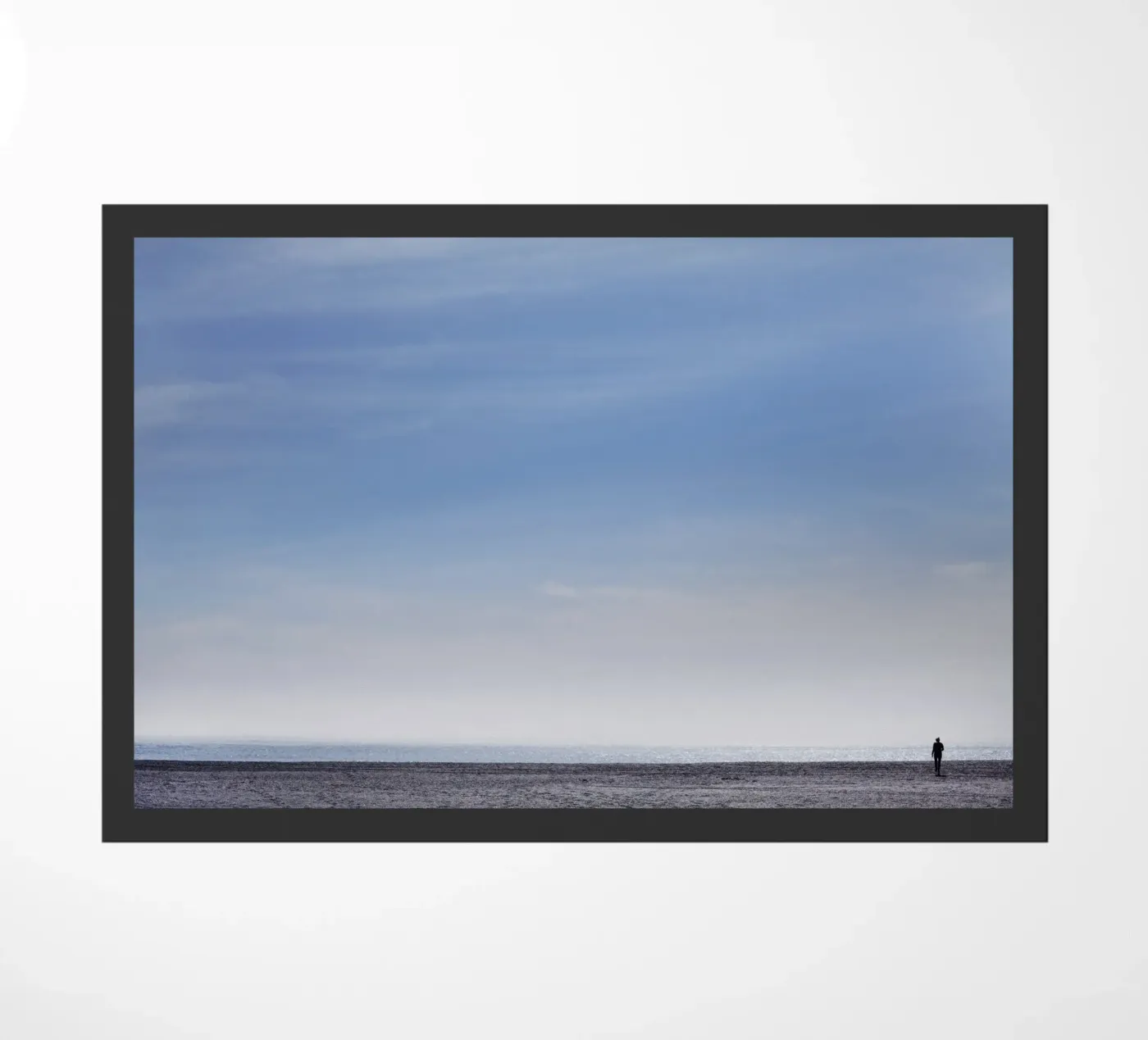 Strand in eiland deurmat van fotokunst