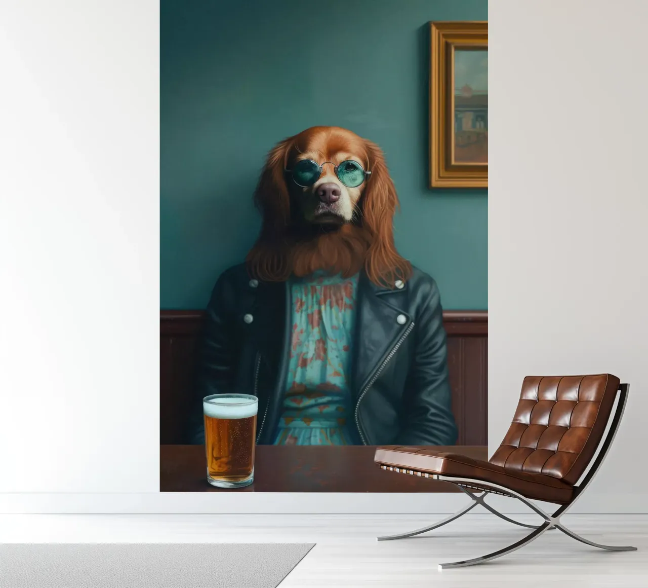 Ethan fotobehang van Affiches Chien Originales – Dogland