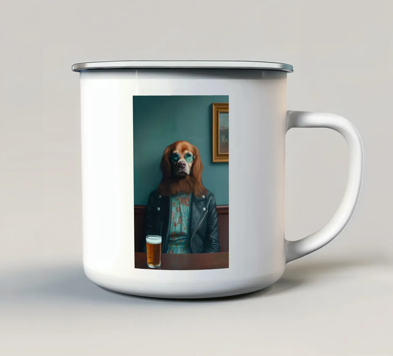 Ethan tazza in smalto da Affiches Chien Originales – Dogland