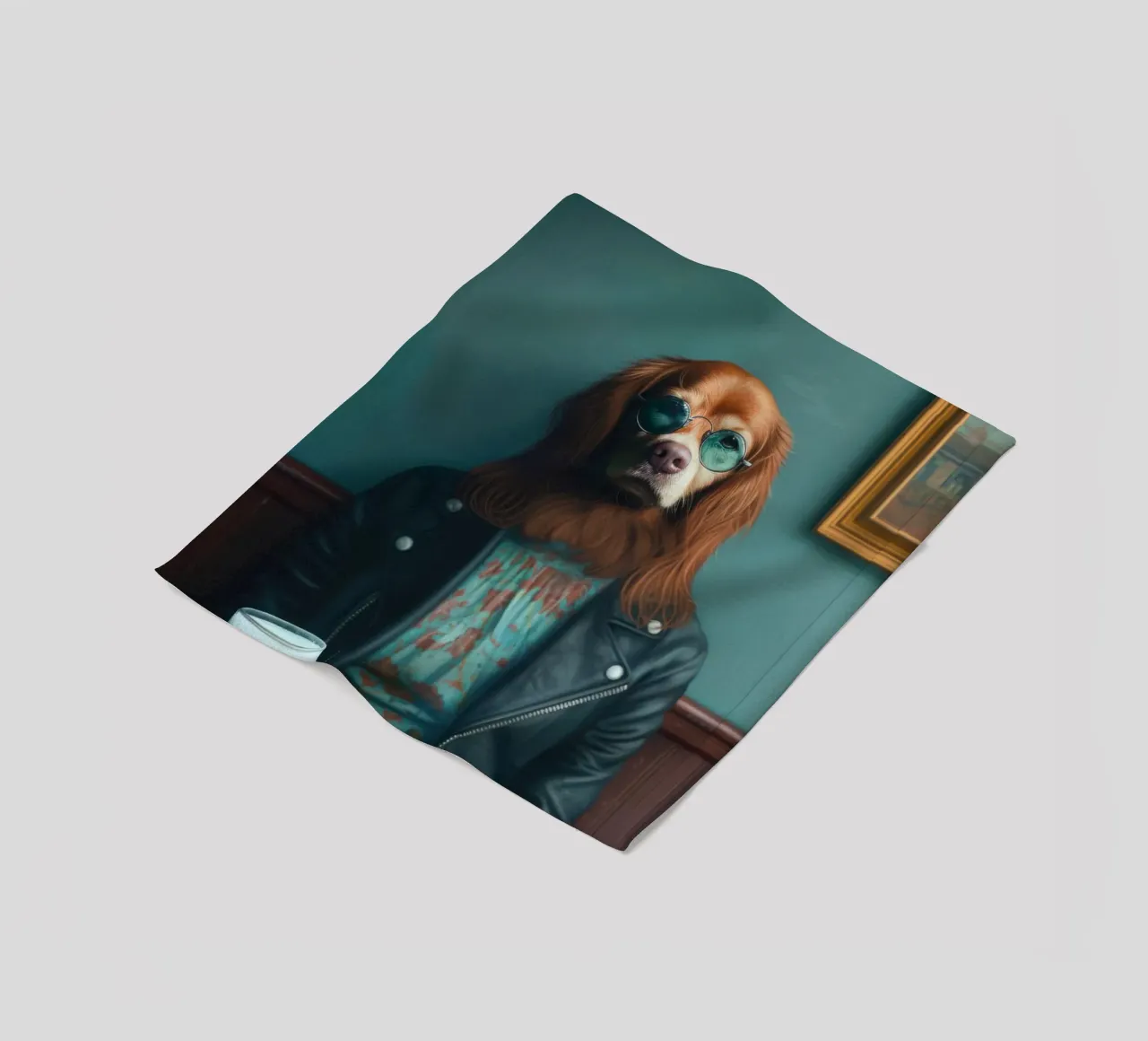 Ethan Fleecedecke von Affiches Chien Originales – Dogland