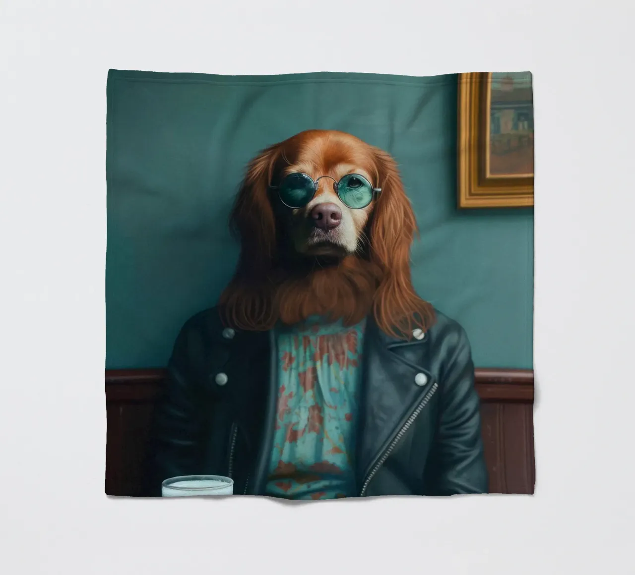 Ethan Fleecedecke von Affiches Chien Originales – Dogland