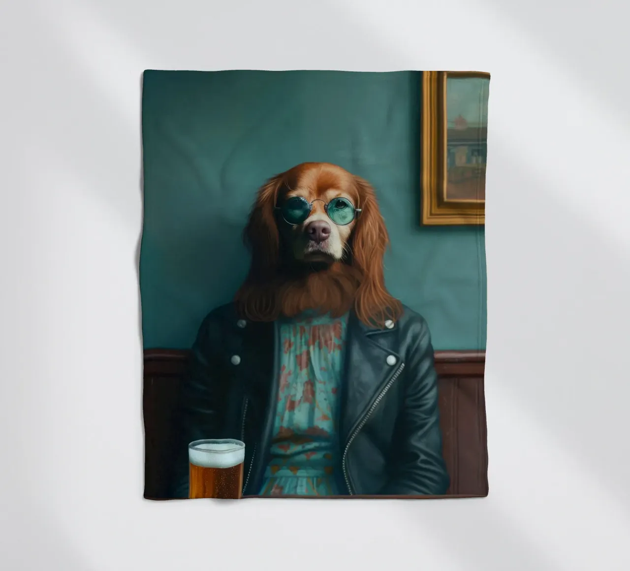 Ethan Fleecedecke von Affiches Chien Originales – Dogland