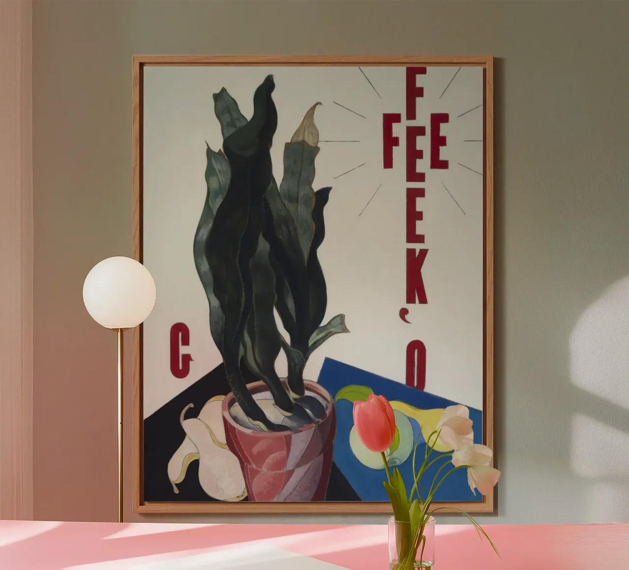 O'Keeffe abstract alluminio dibond da vintageshop
