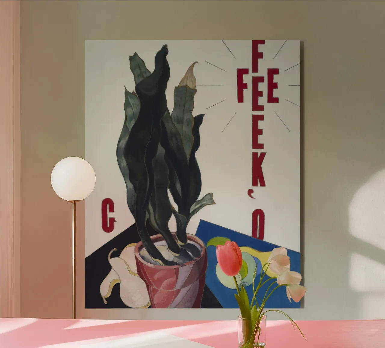 O'Keeffe abstract alluminio dibond da vintageshop