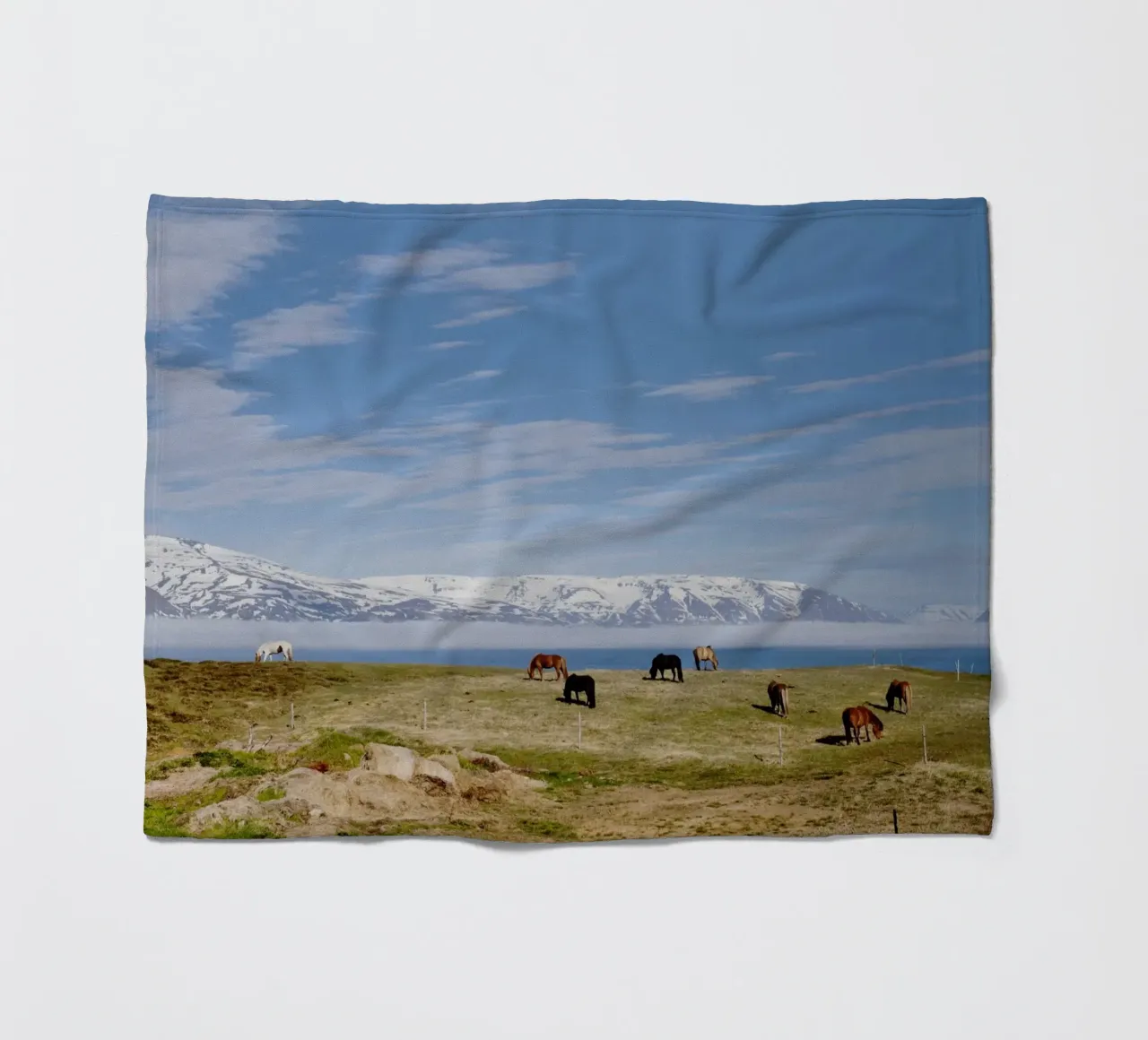 Cavalli in Islanda coperta in pile da Simon Koy