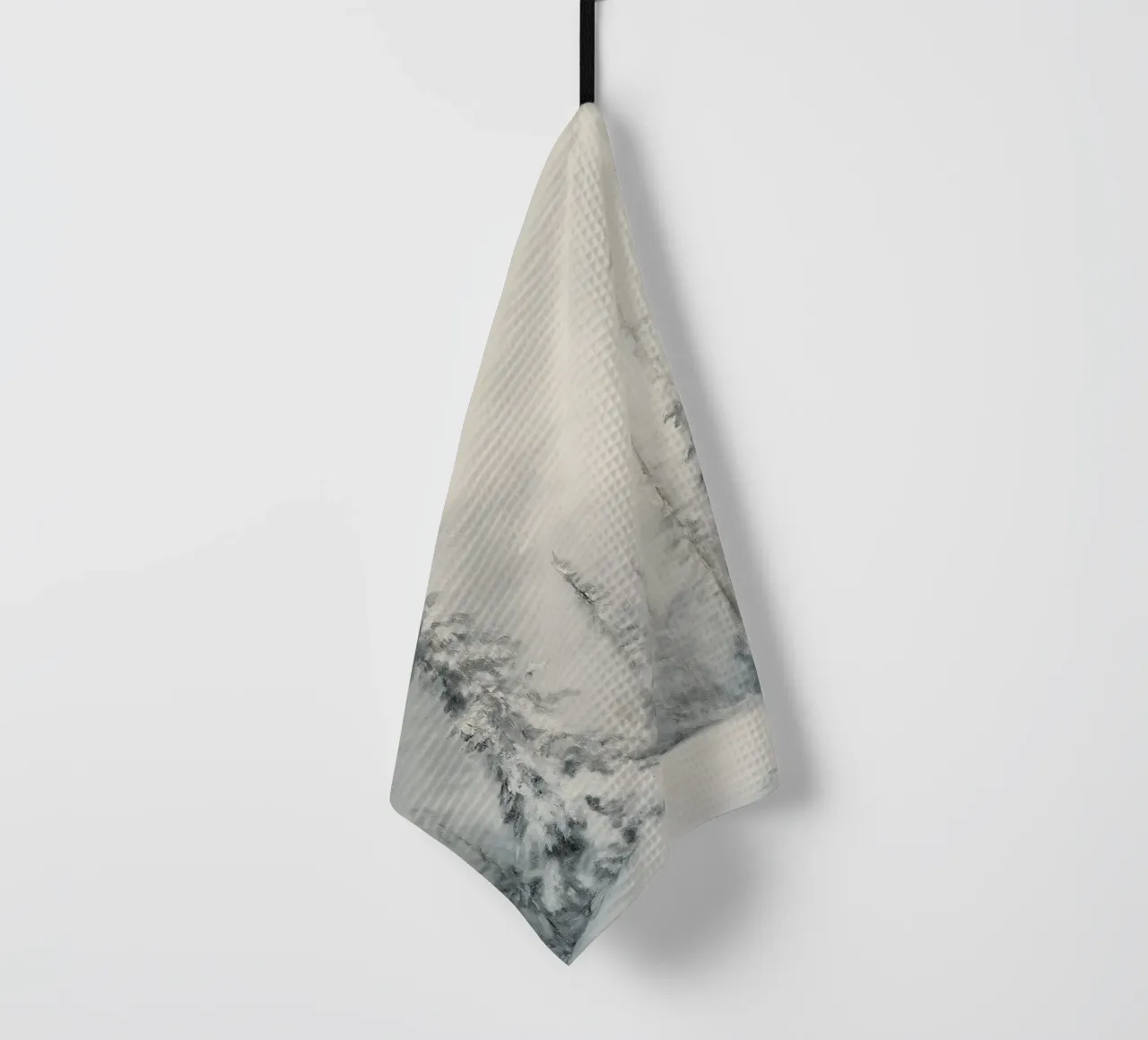 Silenzio della foresta invernale - Stampa d'arte della foresta innevata canovaccio da cucina da Cozy Vibes