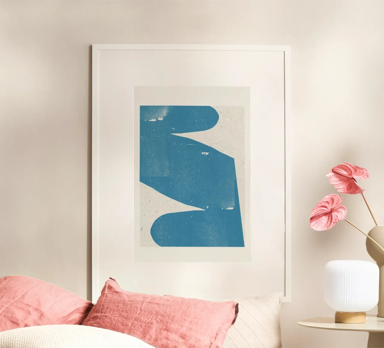 Curva abstracta azul hahnemühle de The Miuus Studio