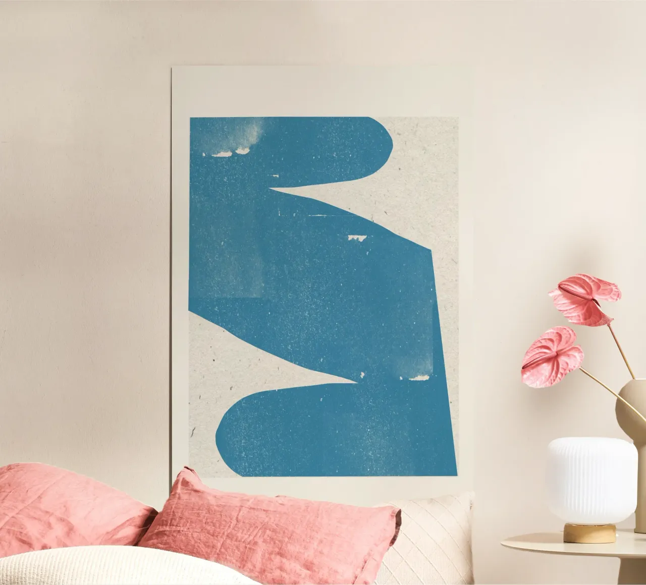Curva abstracta azul hahnemühle de The Miuus Studio